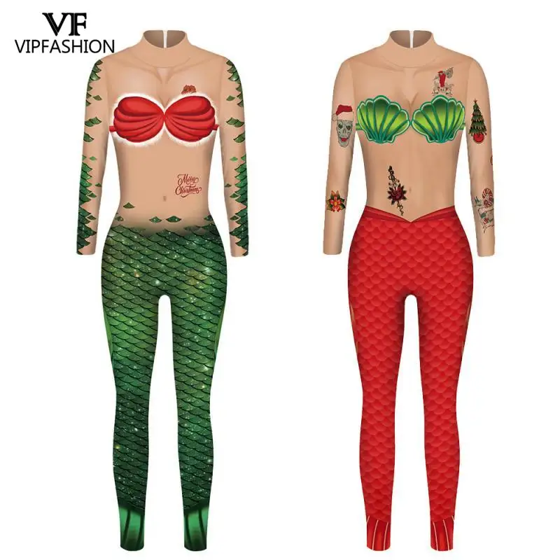 Модный популярный костюм русалки VIP для женщин сексуальный Рождественский