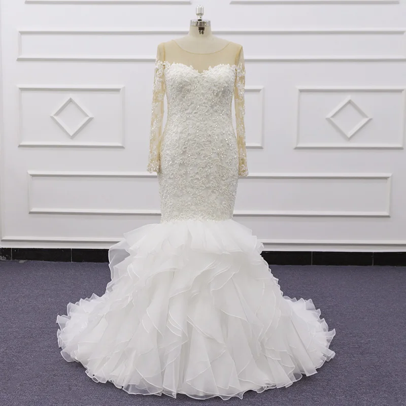 

Molanda Hung 2021 Роскошные свадебные платья женское Свадебное Платье милое платье с оборками на шнуровке Robe De Mariee SJ217