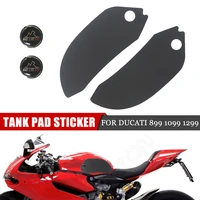 motorcycle anti slip tank traction gas pads fuel grip side decals protector sticker decor for ducati 899 1099 1299 for panigale