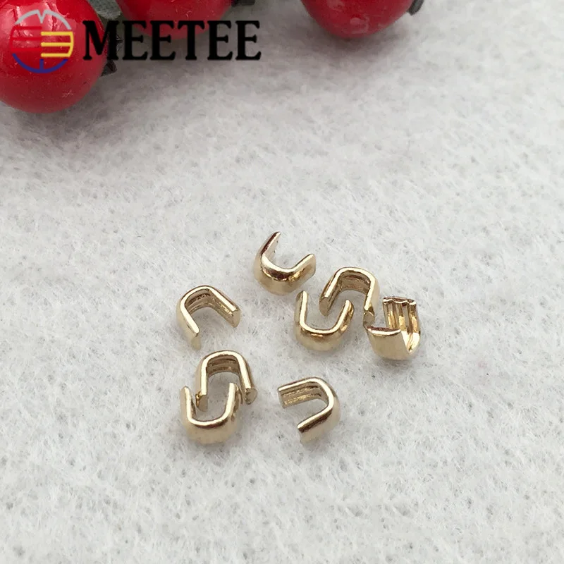Meetee 20 штук Латунь U Стиль замок-молния, нескользящие носки для 3#5#8#10# металлические нейлоновые пластиковые застежки-молнии для ремонта поделки аксессуар ZA212