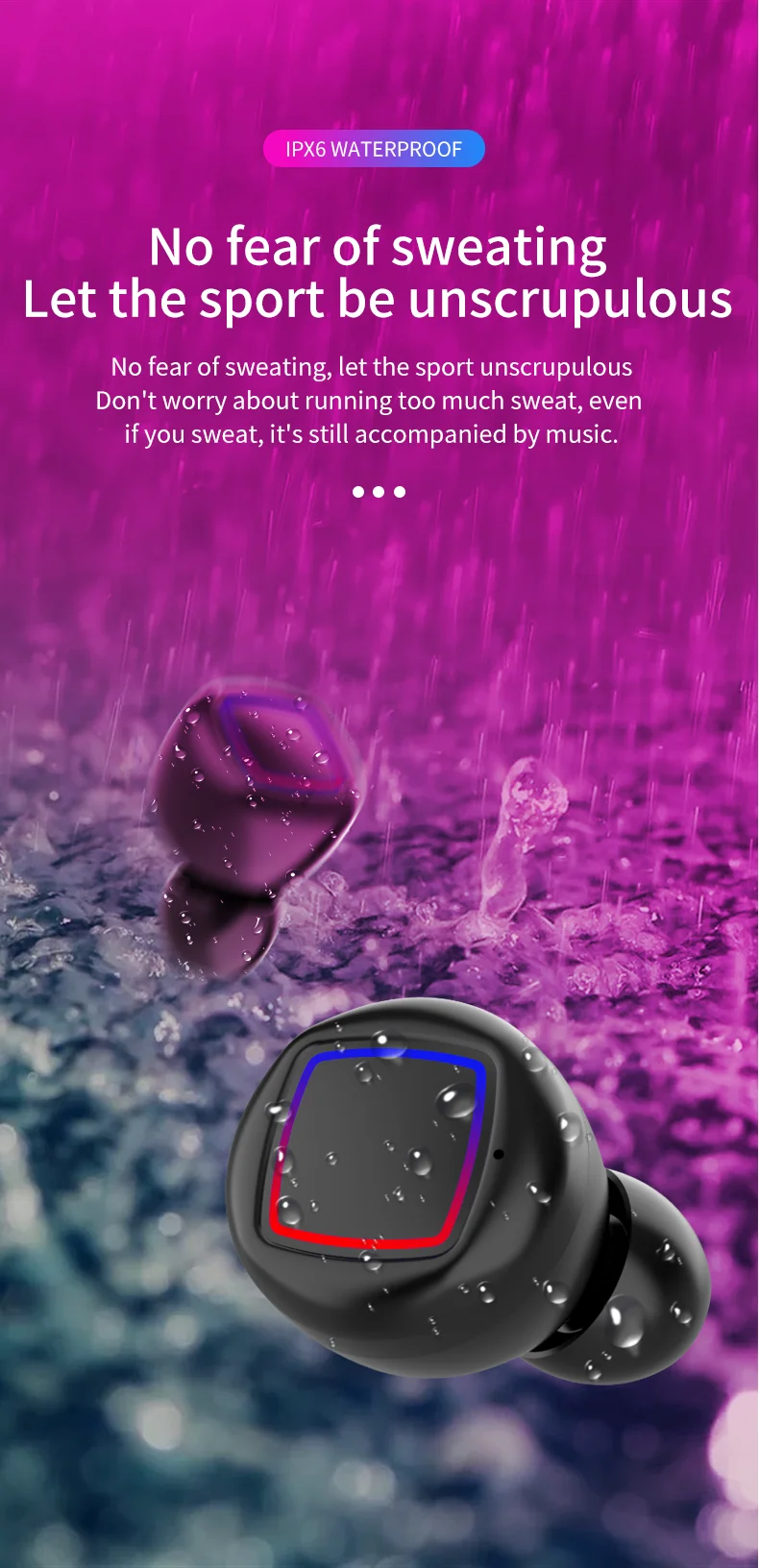 CALETOP Bluetooth 5,0 беспроводные наушники светодиодный дисплей IPX6 водонепроницаемые наушники с микрофоном Handsfree 400 мАч зарядный чехол