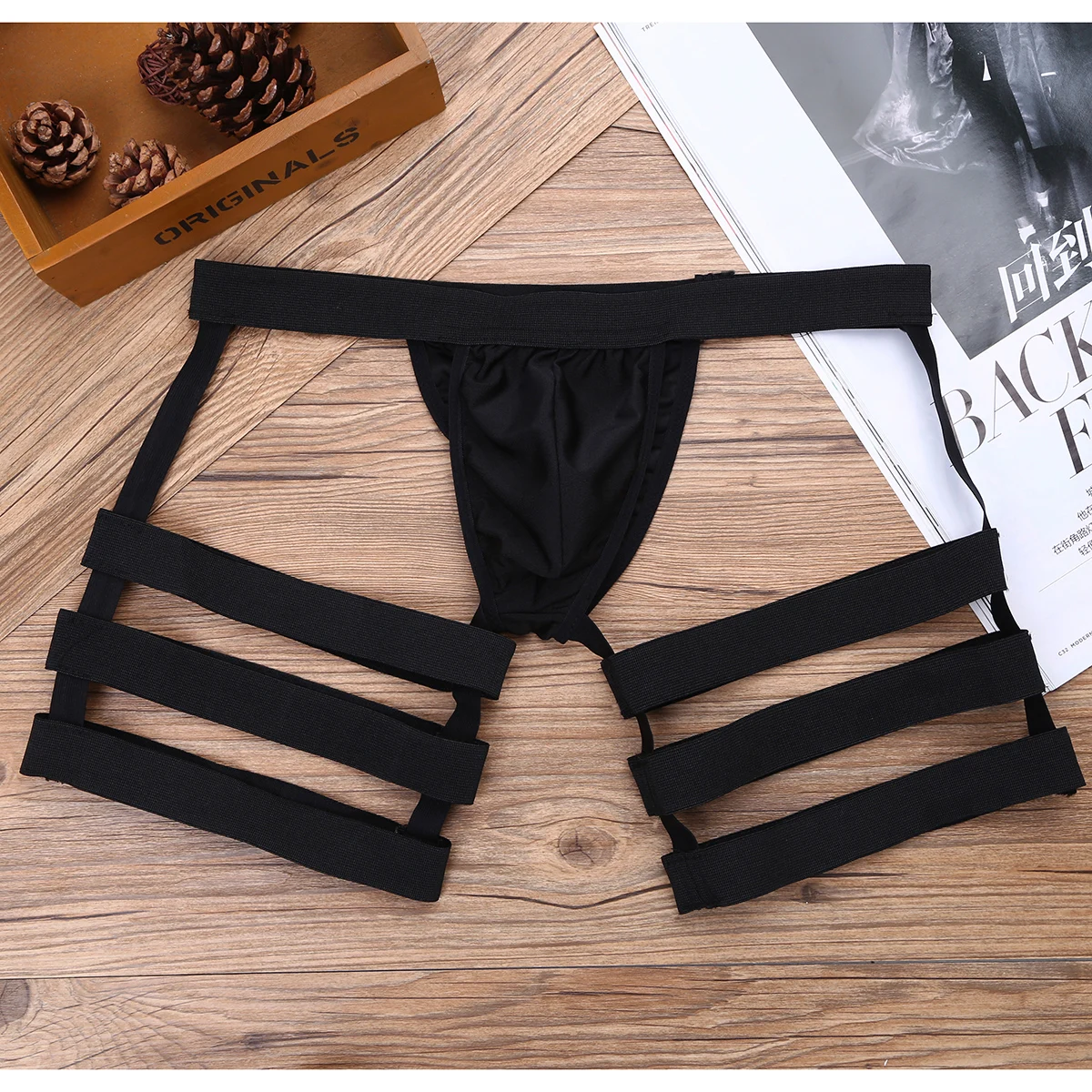 Трусы-боксеры мужские с мешочком на завязках сексуальные трусики | Тематическая