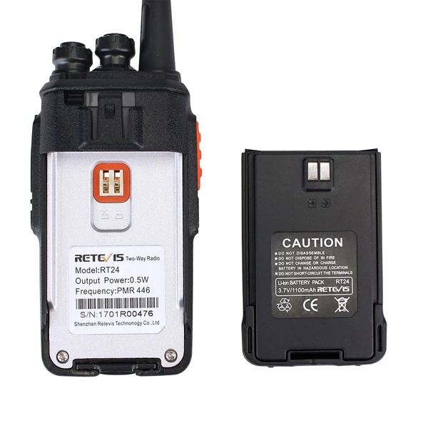 2 шт. Retevis RT24 PMR Радио рация без лицензии 0,5 Вт UHF 446 PMR446 скремблер VOX портативный двухсторонний радиоприемопередатчик
