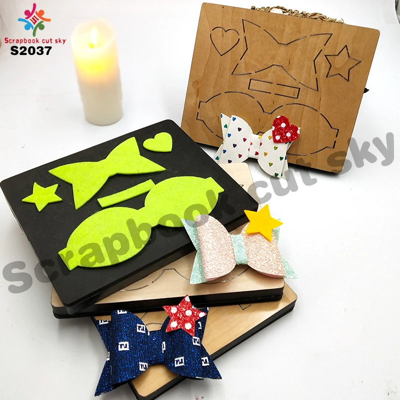 

Girl headdress BOW-S2037 Bow Scrapbook cut sky & steel wooden cutting Compatible with most machines