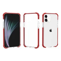 full body protection transparent tpu bumper pc back cover for iphone 11 12 pro max mini case