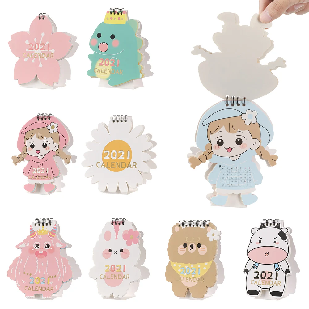 1 шт. 2021 модный Настольный бумажный календарь Мини Многофункциональный