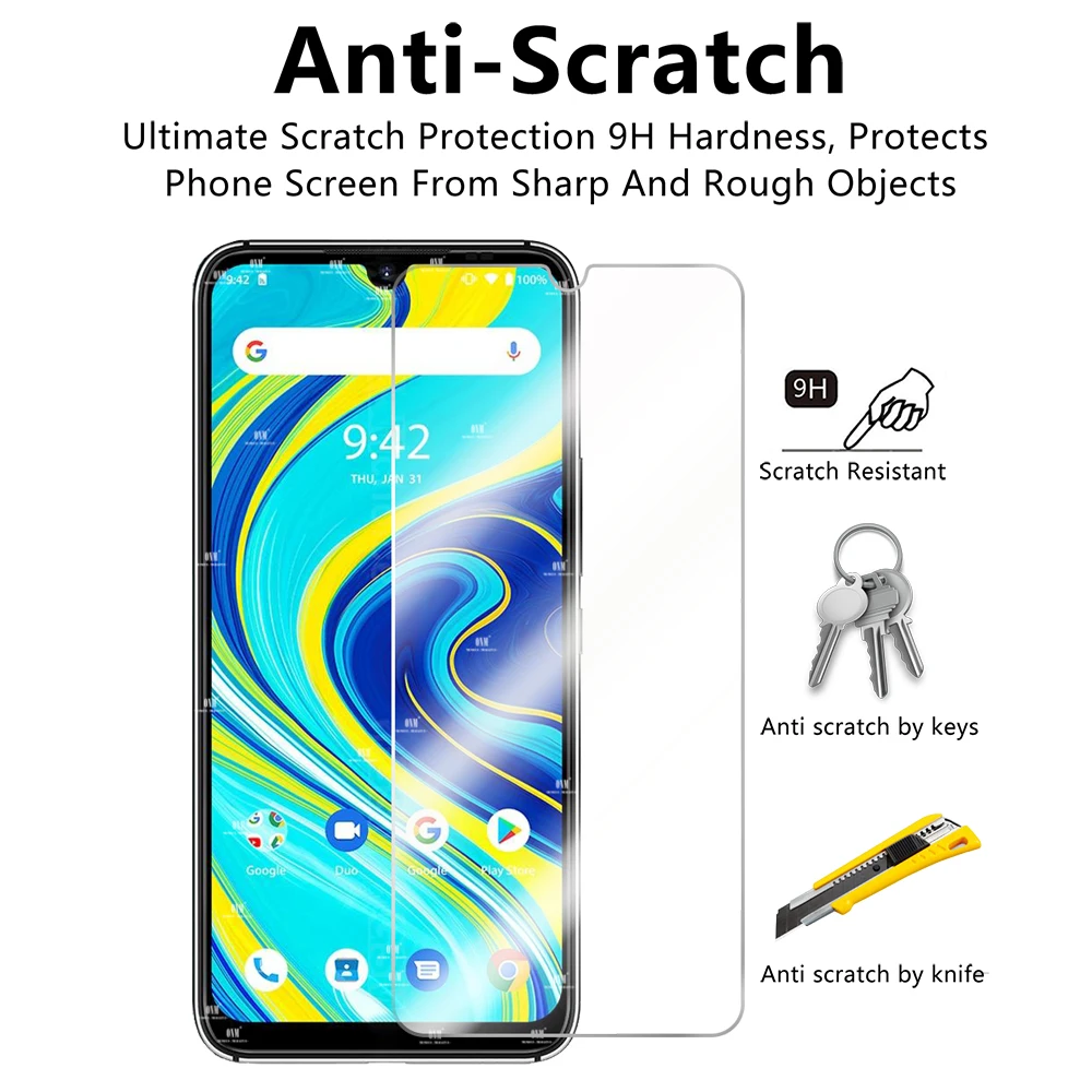 2 шт закаленное стекло для UMIDIGI A7 PRO Защита экрана Защитная стеклянная
