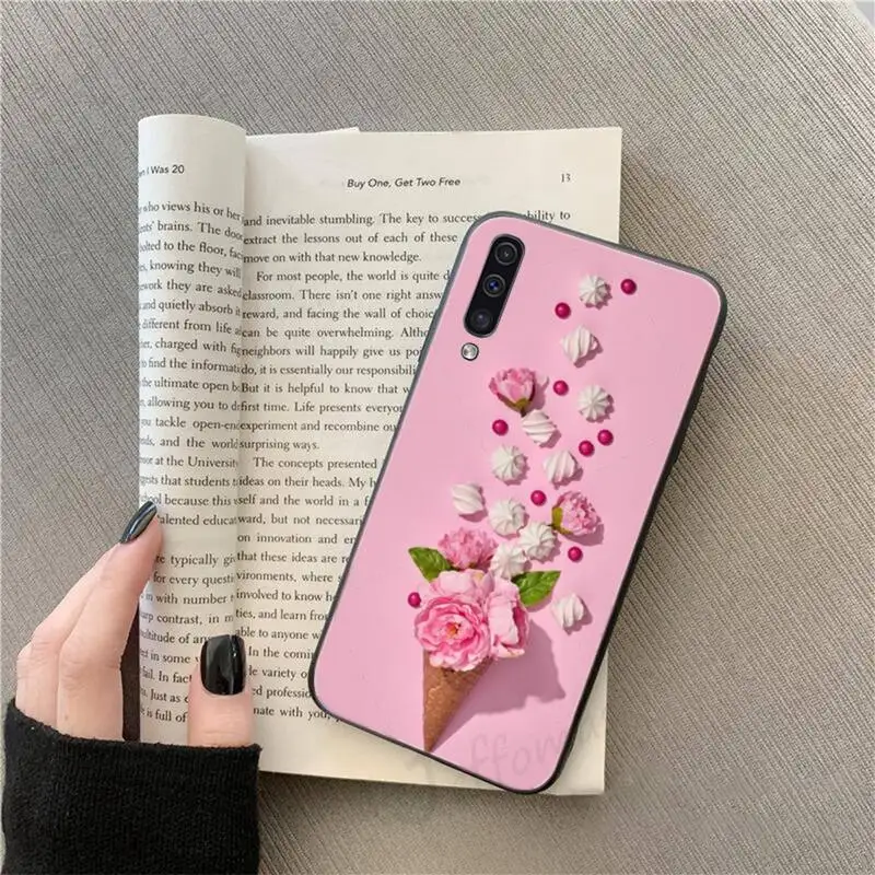 

ice cream Flower Paintbrush art Phone Case For Samsung galaxy S 9 10 20 A 10 21 30 31 40 50 51 71 s note 20 j 4 2018 plus