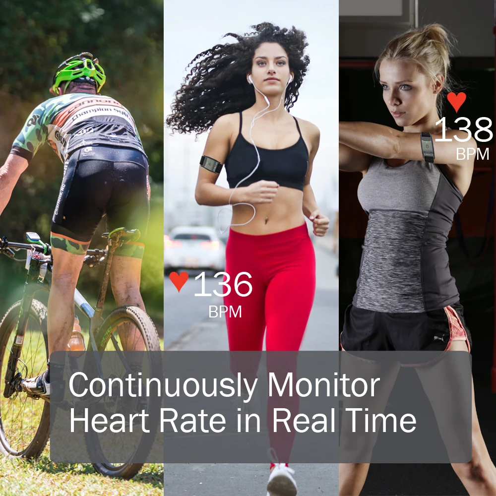NEWBOLER Heart Rate Monitor Armband Optical Fitness Outdoor Heart Rate Sensor Bluetooth 4.0 ANT+ For GARMIN Bryton Bike Computer images - 6