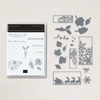 2021 christmas happy new metal cutting dies and clear stamps for scrapbooking diy crafts stencil card make album decorative