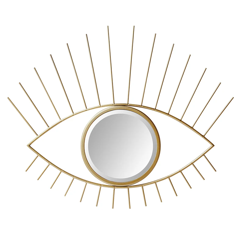 

Northern Europe Light Luxury Gold Iron Eye Eyelash Restaurant Wall Decoration Hanging