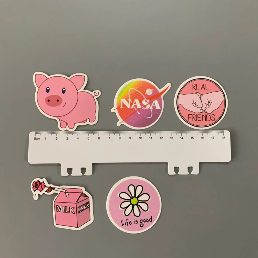 50 шт./упак. Kawaii милые розовые граффити наклейки для автомобиля ноутбук рюкзак из ПВХ дома Наклейка для телефона для велосипедов Водонепроницаемый переводная картинка