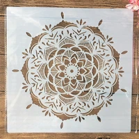 3030cm big mandala round floral diy layering stencils painting scrapbook embossing hollow embellishment printing lace ruler