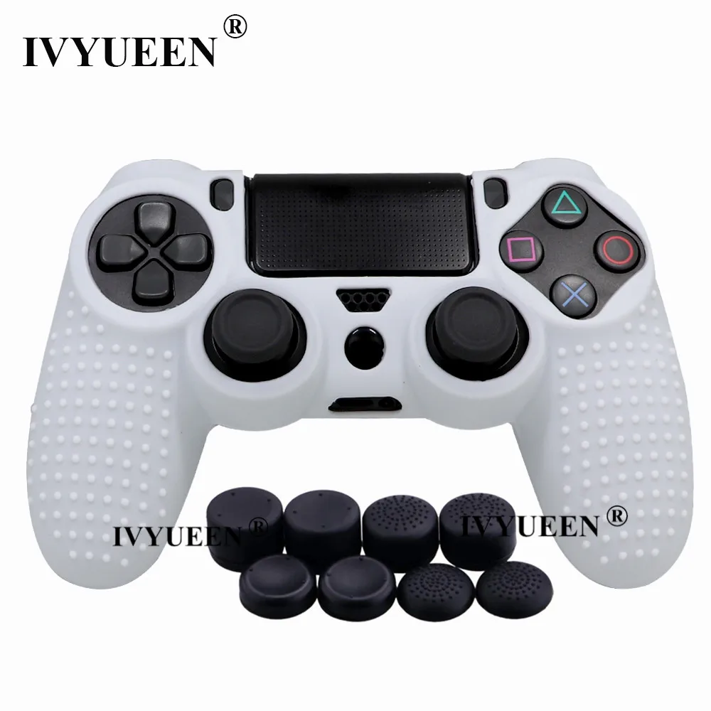 IVYUEEN 9 в 1 для Dualshock 4 PS4 Slim Pro контроллер Шипованная Кожа Премиум Защитный Противоскользящий Мягкий силиконовый чехол-накладка