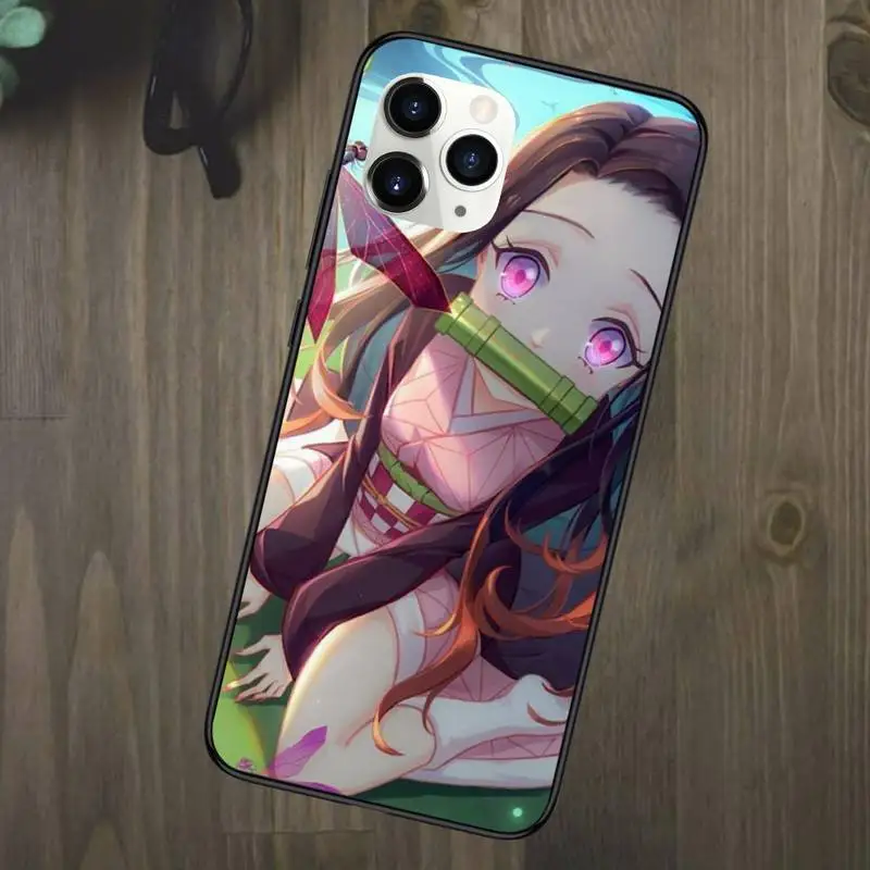 demon slayer anime kimetsu no yaiba phone case for iphone 11 12 mini pro xs max 8 7 plus x xs xr free global shipping
