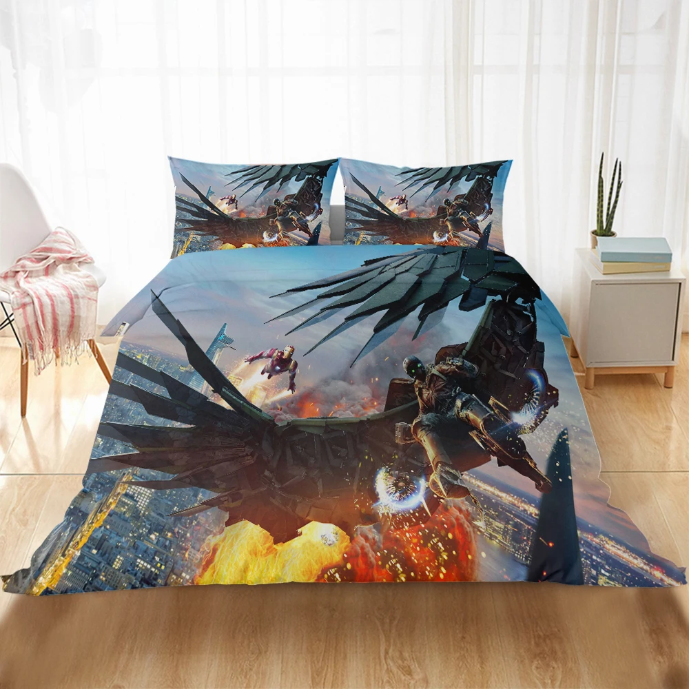 Комплекты постельного белья с 3D изображением Железного человека Комплект модное