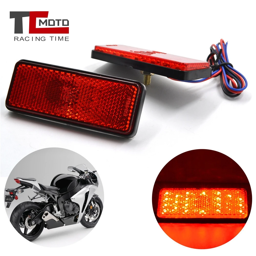 

Motorcycle LED Brake Light Rear Light Brake LED Reflector Motorbike Scooter Stop Light Moto Tail Light 12V Red White Amber