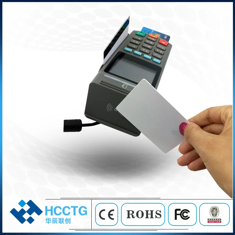 MSR + NFC устройство считывания контактных карт Настольный POS Pin Pad для банковского