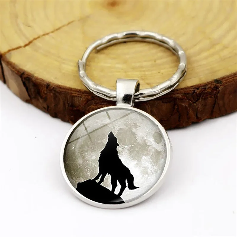 1 шт. брелок для ключей с изображением воющего волка|Брелоки| |