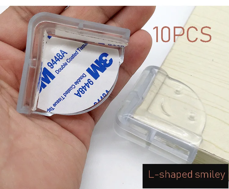 10PCS-3 10 шт./компл. Детская безопасность L Форма Прозрачная защитная крышка стола Уголки защиты детей мебели край Уголки - Цвет: 10PCS-3