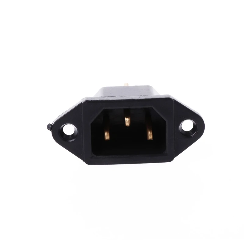 

10 Pcs/Set AC 250V 10A 3-Pin Terminal IEC320 C14 Inlet Power Plug Socket Black
