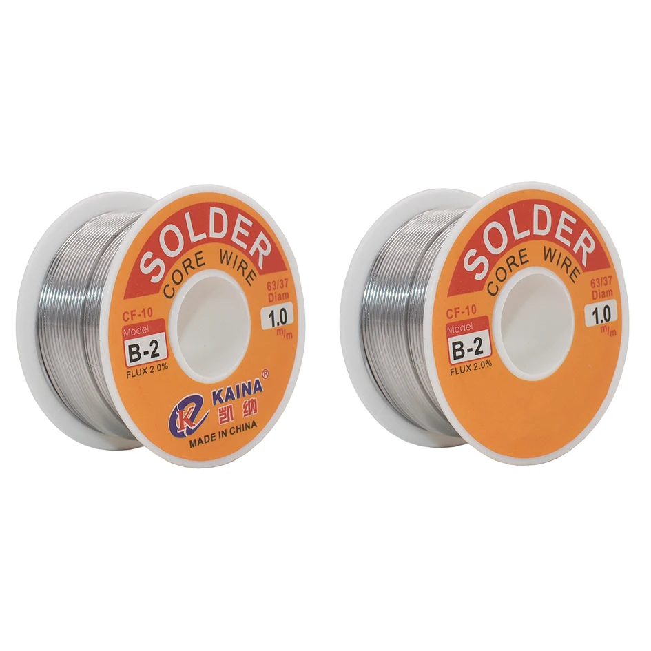 

B-2 100g 0.5 / 0.6 / 0.8 / 1/63/37 Flux 2.0% 45FT Tin Lead Tin Wire Melted Rosin Core Solder Wire, No Need To Clean Wholesale