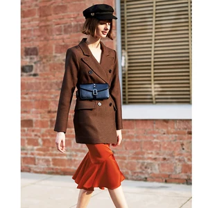 Жакет шерстяной женский шерстяной в клетку, Осень-зима, 2017