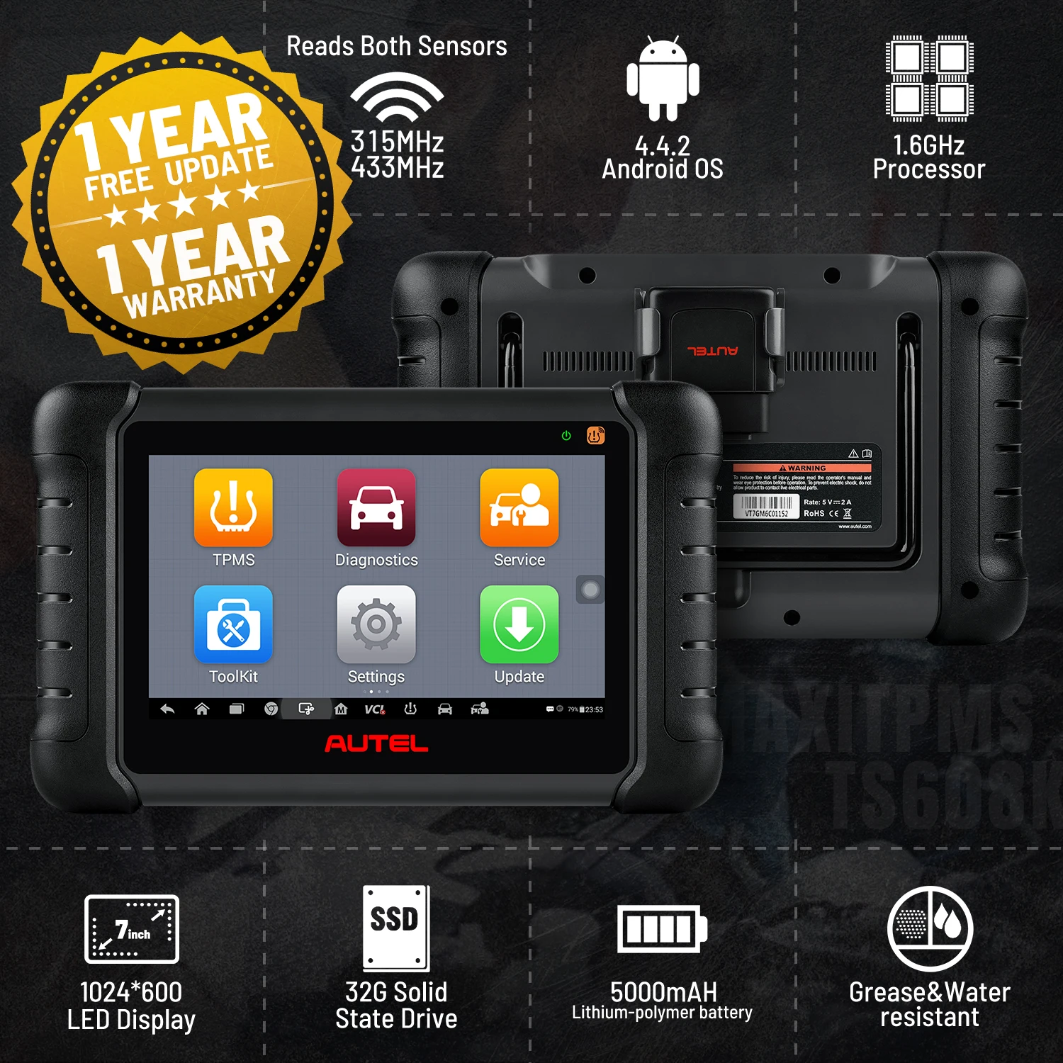 Autel MaxiTPMS TS608K полная система TPMS и вся автомобильной диагностики с 25 услугами