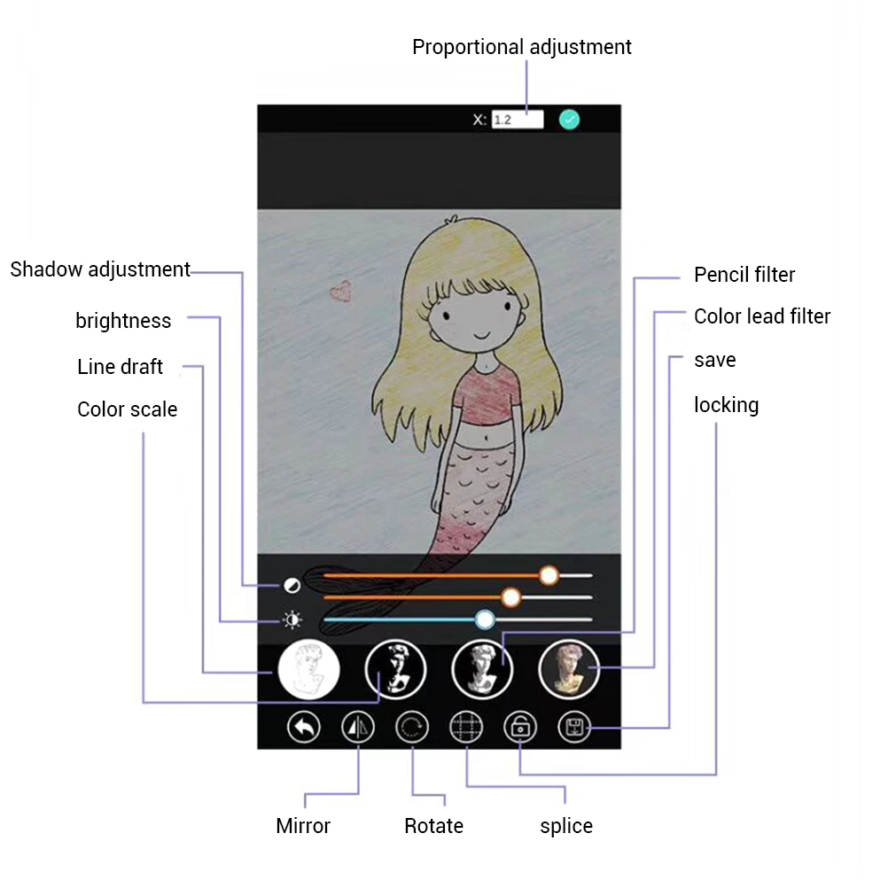 Детский оптический проектор для рисования доска с отражением детские