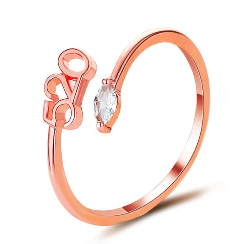 Кольца с надписью Love женские открытые Простые Ювелирные украшения цифрами 520