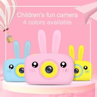 children camera hd digital 2 inch cute cartoon rabbit child birthday christmas gift toys pink yellow white blue