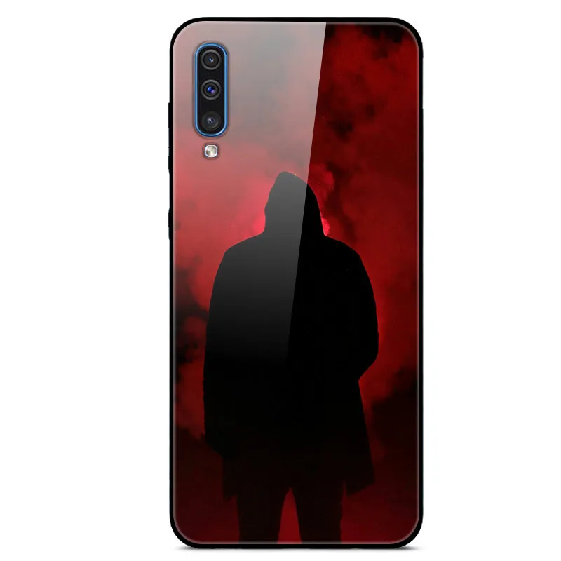 41 Чехол для samsung A50 A 50, чехол из закаленного стекла, жесткий чехол для телефона, чехол для samsung Galaxy A50 A505 A505F, TPU, бампер, чехол s - Цвет: 41