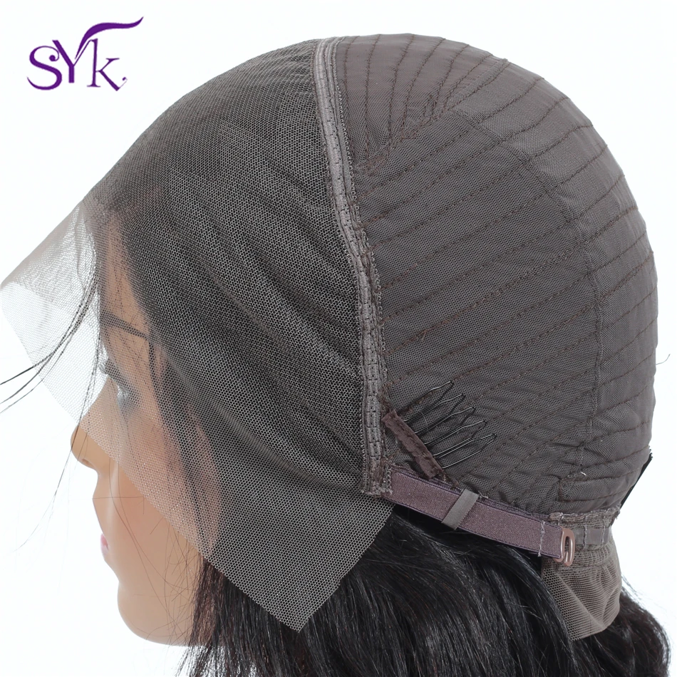 SYK волосы объемные волнистые кружевные передние человеческие парики 13 × 4 150%