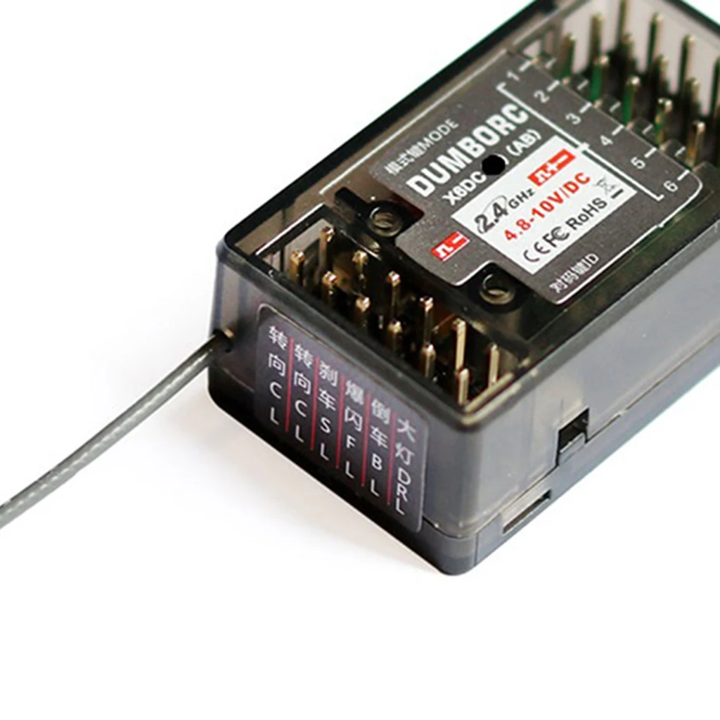 

2.4Ghz 6CH RC X6DC Receiver for X4 X5 X6 Transmitter Remote Controller