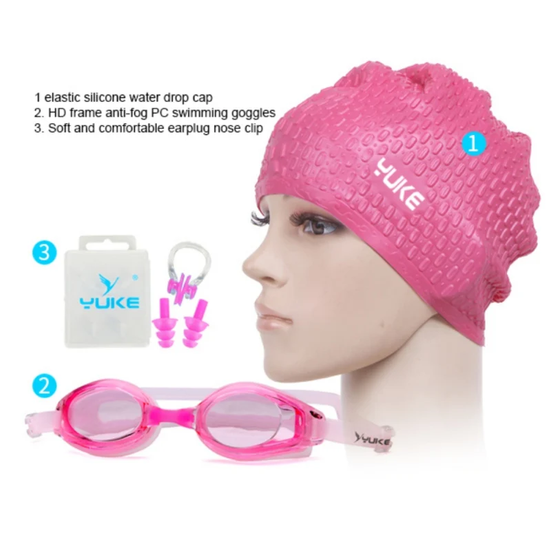 

Очки для плавания унисекс, силикон водонепроницаемые шапочки для купания, противотуманные, с защитой от ультрафиолета, с затычкой для ушей, ...