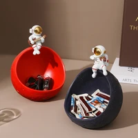 nordic resin astronaut figurine key storage home decoration living room desktop spaceman sculpture storage box