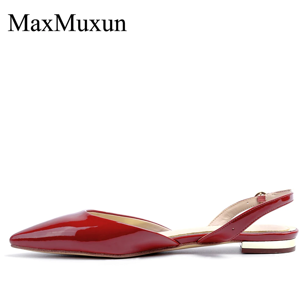 Женские босоножки на низком каблуке с острым носком и ремешком сзади|Боссоножки