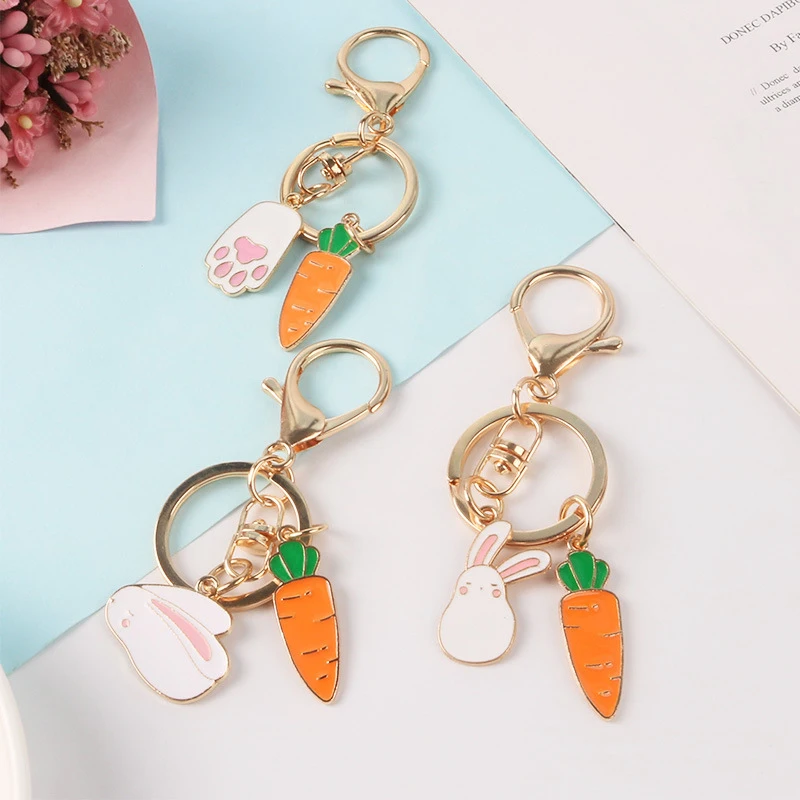 FIMAODZ милый брелок с кроликом мультяшное животное морковка медведь лапа подвеска