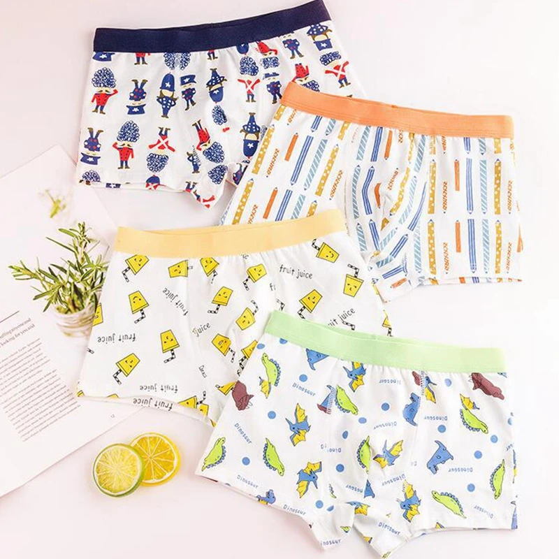 Нижнее белье для мальчиков хлопковые шорты маленьких нижнее детей 2-10 лет