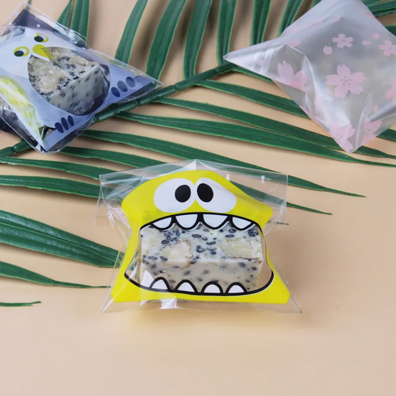 100 шт. мультяшный мешок для подарков упаковка свадебных печенья клейкая