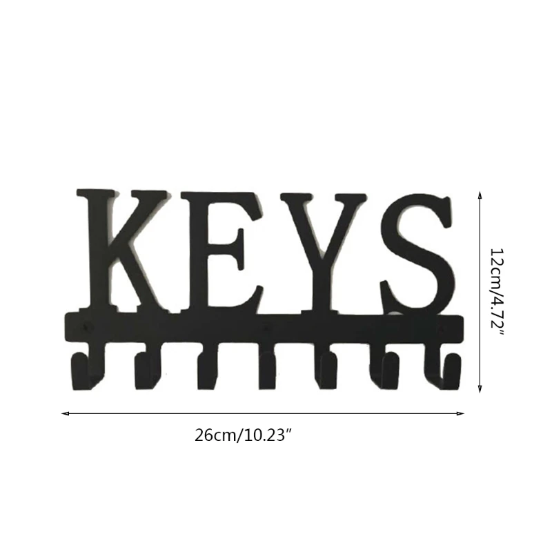 

Creative "KEYS" Words Shape Rack Hook Home Entrance Key Holder Pegs Multifunction Sundries Storage Hanging Shelf Home