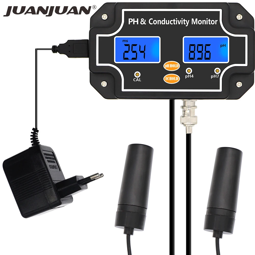 Цифровой тестер PH/EC 2 в 1 качества воды PH/EC-2681 профессиональный водонепроницаемый