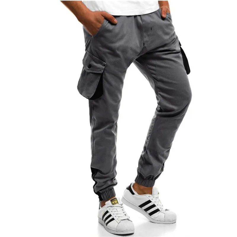 Тонкие летние мужские камуфляжные повседневные штаны Лоскутные Спортивные