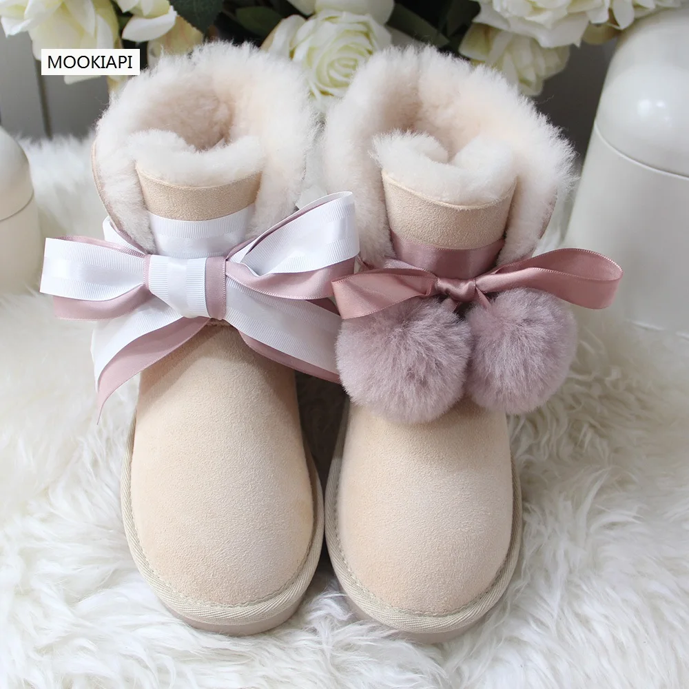 Новейшие зимние сапоги высокого качества в Европе 2019 г. Натуральная овчина 100%