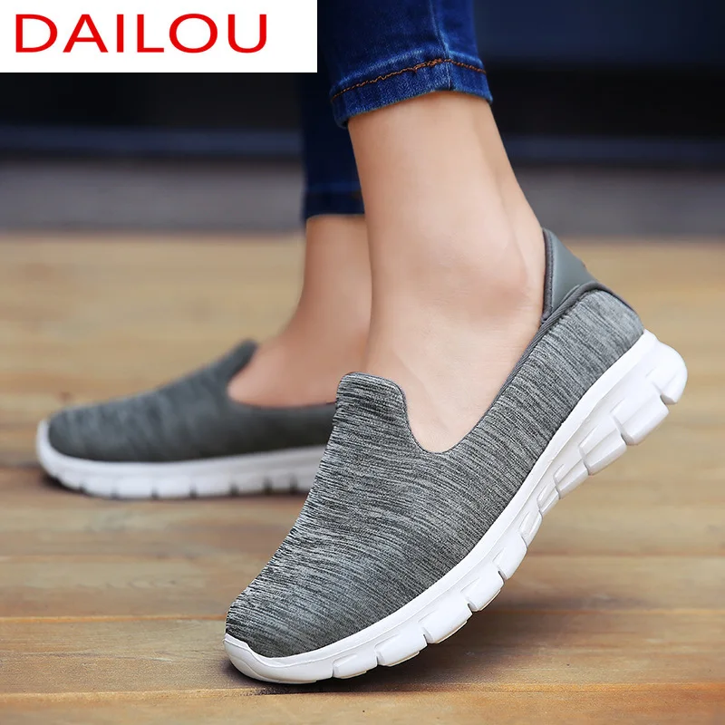 

2021 Fashion Women's Shoes Comfortable Breathable Mesh Casual Shoes Autumn Women's Solid Color Non-slip Lightweight Sneakers