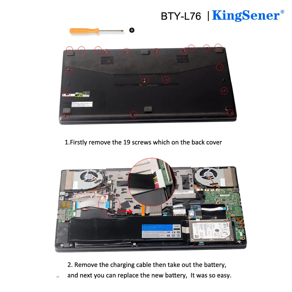 KingSener BTY-L76 Батарея для MSI GS70 2OD из 2 предметов 2PE 2QC 2QD 2QE GS72 MS-1771 MS-1772 MS-1773 MS-1774 ДЛЯ MEDION X7613 MD98802