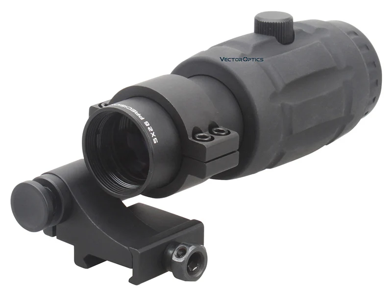 10 шт. векторная оптика в резиновой оболочке Регулируемая AR15 Red Dot тактическая 5x Лупа с откидной стороной QD Крепление 30 мм Охота