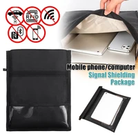 1pc Notebook Signal Shielding Bag RFID Anti-theft Brush Cell Phone Faraday Bag Radiation Signal Blocking Bag Pouch