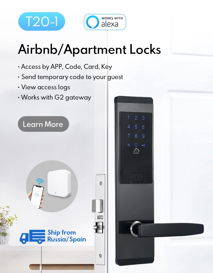 TTlock приложение безопасности электронный дверной замок, приложение wifi умный сенсорный экран замок, цифровой код клавиатуры Засов для дома отель квартиры