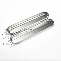 DHL400pcs Plain silver tin box 178 cm x 38 cm x 18cm rectangle tea candy business card usb storage box case pen pencil box